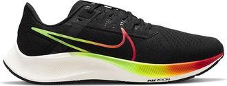 Nike Air Zoom Pegasus 38 Mens Trainers Sneakers Running Shoes DQ4994 (Black/Green Strike/Total Orange/Volt 010) UK8.5 (EU43)