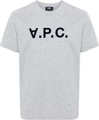 A.P.C. T-shirt - Dames - T-shirts - Grijs - S - Katoen - Tops