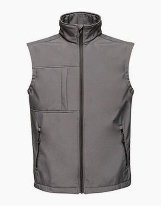 Regatta Mens Regatta Mens Octagon II Printable Soft Shell Bodywarmer - Grey - Size: 42/Regular