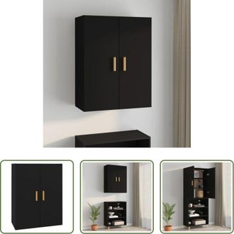 vidaXL Armadietto pensile - Armadietto Pensile a Parete Nero 69,5x34x90 cm