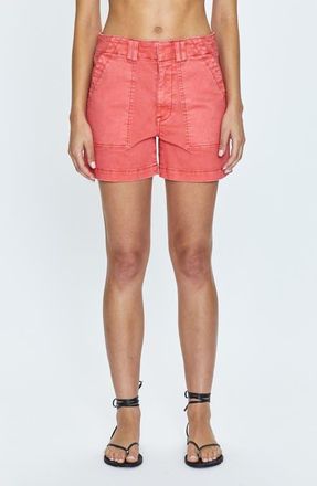 Pistola Denim Marissa High Waist Utility Shorts in Cherry at Nordstrom, Size 24