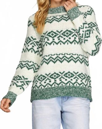 She + Sky Vail Sweater In Green