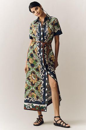 Alemais Liana Linen Midi Shirt Dress