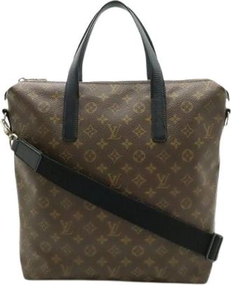 Louis Vuitton Pre-owned Monogram Macassar Kitan 2Way Tote Bag - Heren - Vintage Shopper - Bruin - ONE Size - Leer - Vintage
