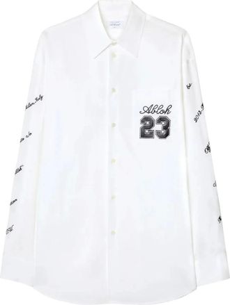 Off-white Overhemden, Heren, Wit, S, Katoen, 23 Logo Heavycoat Shirt