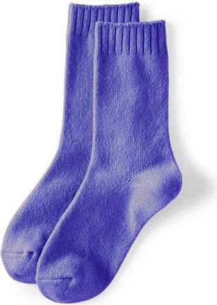 Lands End CashTouch Crew Socks in Blue Breeze at Nordstrom
