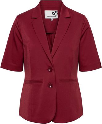 &Co Woman Ongevoerd Kortgearmd Blazer - Dames - Blazers - Rood - 3XL - Jassen
