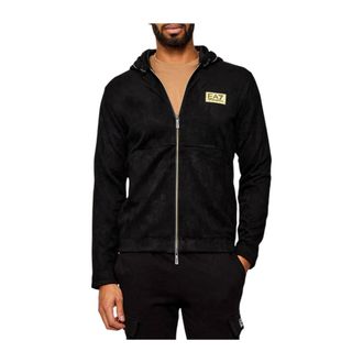 Emporio Armani Full-Zip Hoodie - Heren - Vesten met rits - Zwart - S - Polyester - Hoodies & sweatvesten