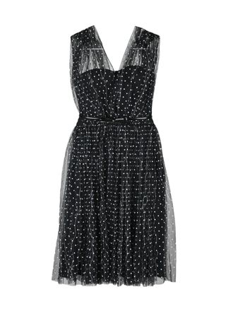 Elisabetta Franchi Black Polyester Women Short Tulle Dress
