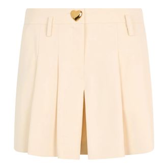 Moschino Gekreukte shorts - Dames - Bermuda - Beige - M - Korte Broeken