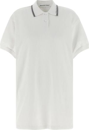 Alexander Wang Relaxed Polo Katoenen Mini-jurk - Dames - Polos - Wit - S - Katoen - Tops