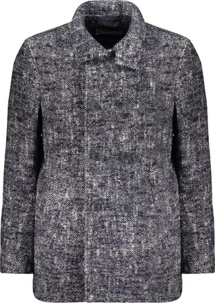 Herno Luxe Wollen Blend Peacoat - Heren - Mantel - Blauw - L - Wol - Jassen