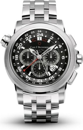 Bucherer Carl F Bucherer Patravi TravelTec Black Dial Steel Mens Watch 10620083321
