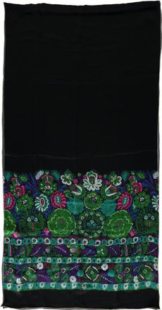 Roberto Cavalli Pre-owned Womens Black and Multicolor Floral Print Scarf - 10s - Multicolour Silk - One Size