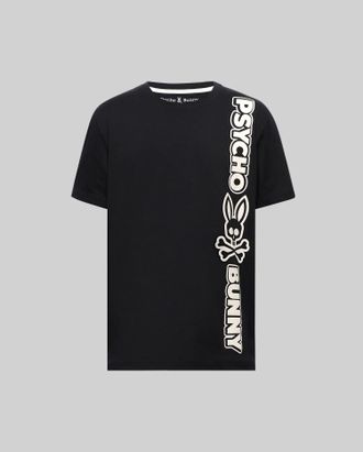 Psycho Bunny Mens Big And Tall Toby Wordmark Tee 001 BLACK / 1XLT