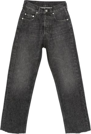 Maison Margiela Gerafelde straight jeans - Zwart