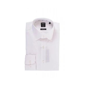 HUGO BOSS H-HANK-kent-C1-214 Overhemd - Heren - Zakelijke Overhemden - Wit - 6XL - Katoen - Overhemden