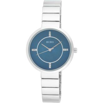 BCBGeneration Crystal Bracelet Strap Watch, 36mm in Silver at Nordstrom Rack