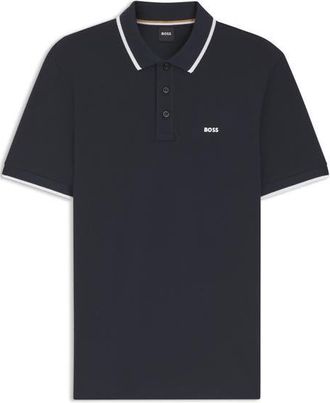 BOSS Parlay Tipped Cotton Polo in Dk Bu at Nordstrom, Size Xx-Large