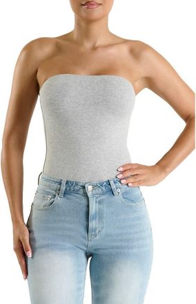 Naked Wardrobe Meant Tube Bodysuit in Heather Grey at Nordstrom, Size X-Small