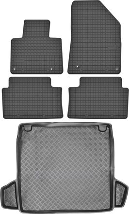 OEM Juego De Alfombrillas De Goma Para Coche Y Maletero Para Citro&euml;n C5 Ii Sed&aacute;n (2008-2017)