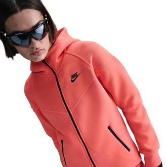 Nike Womens NSW Tech Fleece WR Full-Zip Hoodie - Black/Magic Ember Size L