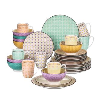 OEM Juego De Vajilla De Porcelana De 32 Piezas, Dise&ntilde;o Elegante