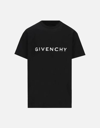 Givenchy Mens Givenchy Archetype Logo Print Oversized T-Shirt in Black - Size: 40