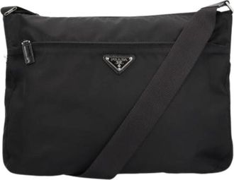 Prada Pre-owned Nylon Shoulder Bag - Dames - Vintage Schoudertas - Zwart - ONE Size - Nylon - Vintage