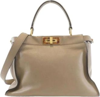 Fendi Pre-owned Handbags, female, Beige, Size: ONE SIZE Pre-owned Vintage Handbag