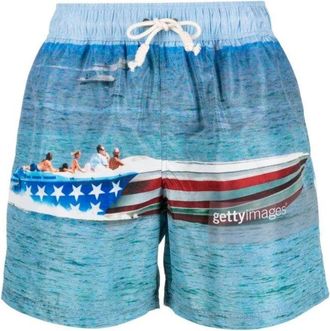 Palm Angels Getty Speedyboat Logo Swim Shorts