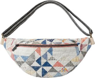 Generic Vintage-Inspired Patchwork Quilted Sling Bag,Bohemian Fabric Shoulder Satchel with Adjustable Strap (Style D)