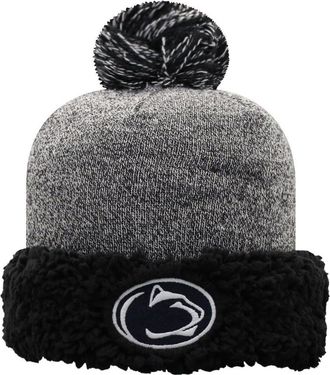 Top of the World Womens Top of the World Black Penn State Nittany Lions Snug Cuffed Knit Hat with Pom at Nordstrom