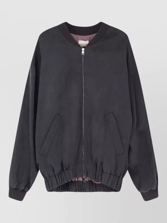 Alysi lyocell and linen bomber jacket