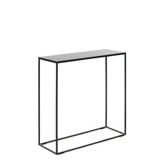 Sch&ouml;nbuch Rack Konsolentisch, pulverbeschichtet schwarz / Glasplatte schwarz