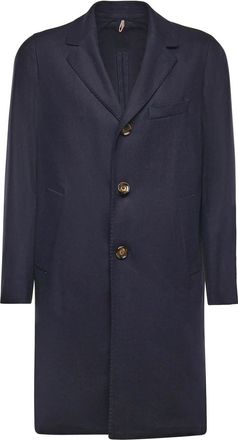 Santaniello Single-Breasted Wool Blend Coat