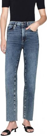 Frame Denim Frame Le Sleek Straight In Rowley Raw Fray