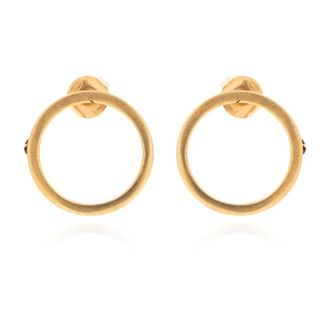 Maison Margiela Ronde oorbellen - Heren - Oorbellen - Geel - ONE Size - Accessoires