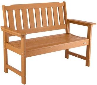 OEM Banco De Jard&iacute;n 1283 X 620 X 930 Mm Banco De Exterior Para 2-3 Personas Estructura De Pl&aacute;stico Con Respaldo Y Reposabrazos Asiento Exterior Para Patio