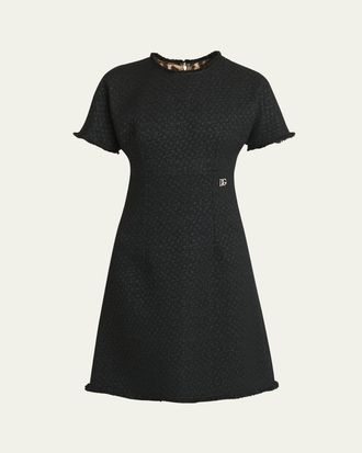 Dolce & Gabbana Rachel Tweed Fringe Short Dress