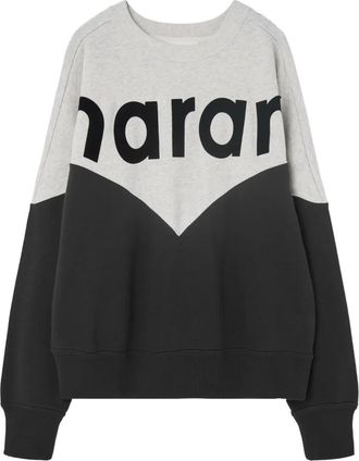 Isabel Marant logo-detail colour-block sweatshirt - Grey