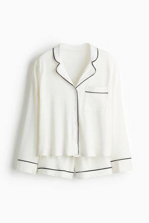 H&M Pyjama aus Viskosemix - Weiss