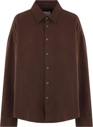 MYTHINKS Camicia con orlo curvo - Marrone