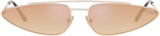 Tom Ford Eyewear cat eye-frame sunglasses - women - Metal - 65 - Gold