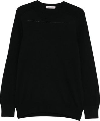 La Fileria Stijlvolle Trui in Diverse Kleuren - Heren - Ronde hals truien - Zwart - 2XL - Truien & Vesten