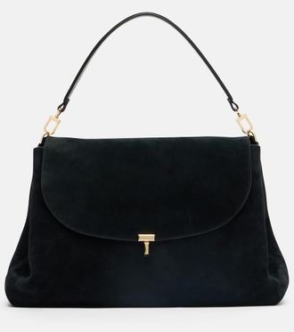 Toteme T-Lock suede shoulder bag