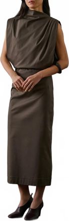 SOEUR Gemma Midi Dress In Marron