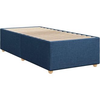 vidaXL Estructura De Cama Sin Colch&oacute;n Tela Azul 100x200 Cm Vidaxl