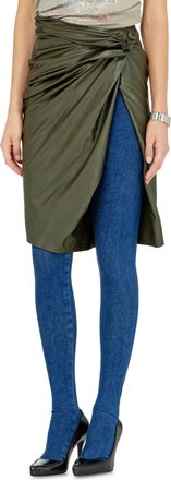 Diesel Draped pencil skirt with split - Skirts - Woman - Green