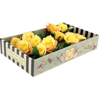 Mark Roberts Luscious Garden Rose Natural Touch, Box of 6 in Light Yellow at Nordstrom
